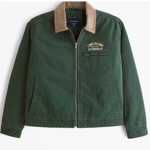 A&F Men’s Green Workwear Zip Jacket